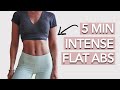 Intense Flat Abs Workout (5 Mins - Follow Along)