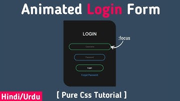 Animated Login Form Using Only HTML & CSS Hindi/Urdu