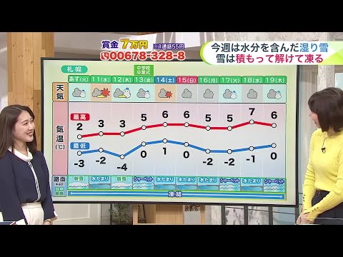 【菅井さんの天気予報 9日(月)】冬の粘り…あすにかけて降雪量は最大20センチ！札幌市内もまた雪かき！？