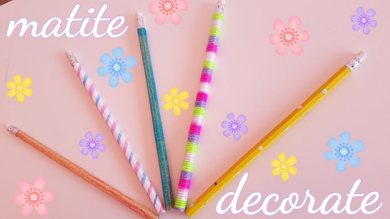 5 diy matite decorate
