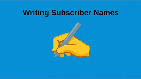 LIVE Subscriber Name Writing ✍️