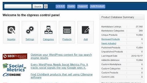 CBPress ClickBank Marketplace Wordpress Plugin