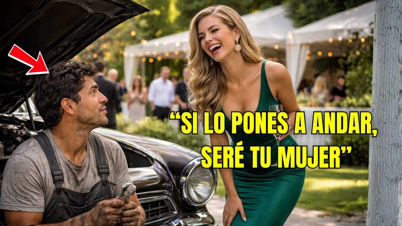 “Si lo pones a andar, seré tu mujer”, rió la millonaria soltera… y el mecánico lo logró ante todos
