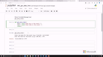 33 Python Beginner Strings and Functions - Build get date time Function