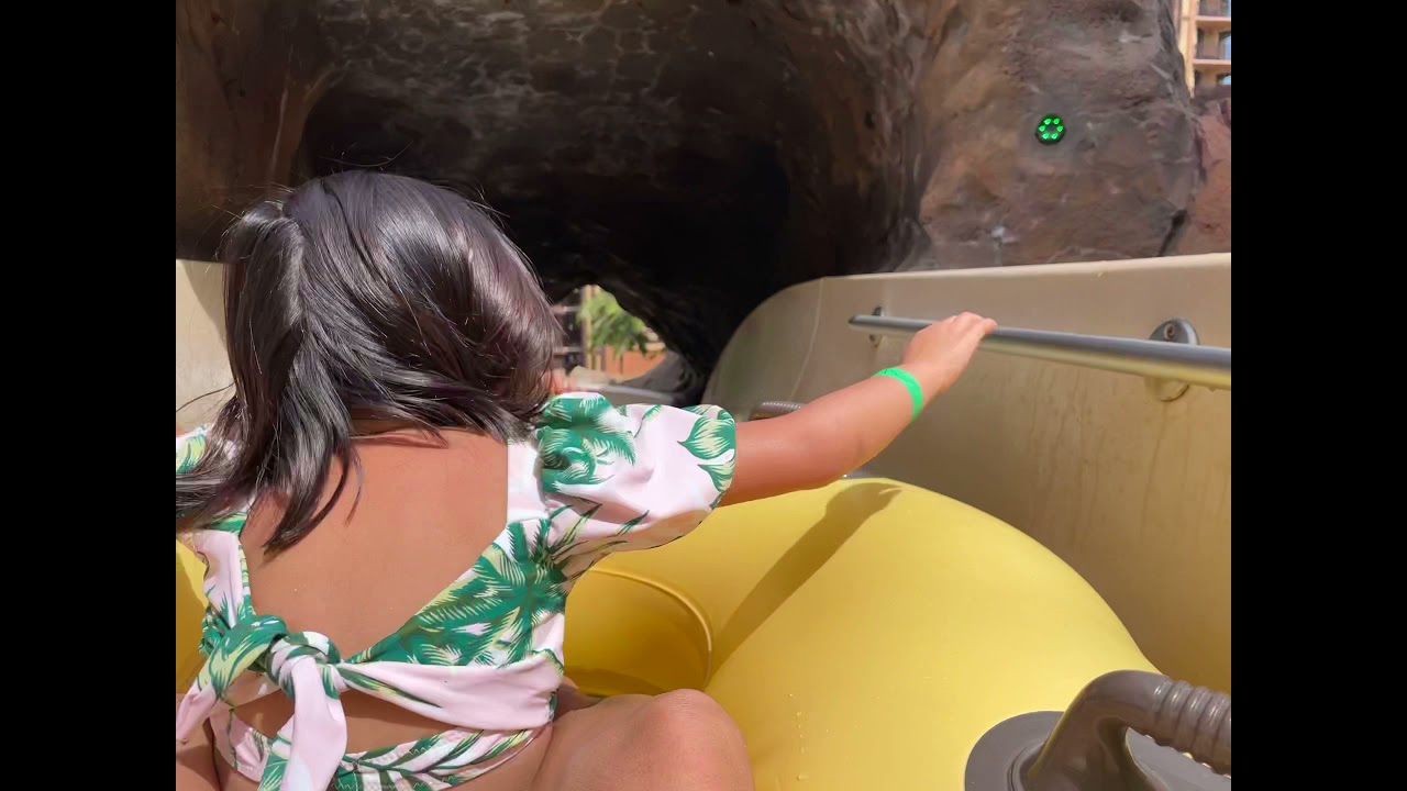 Aulani Water Slide during Covid (face masks required)