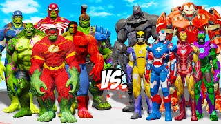 Team Hulk Vs Team Iron Man - Epic Superheroes War