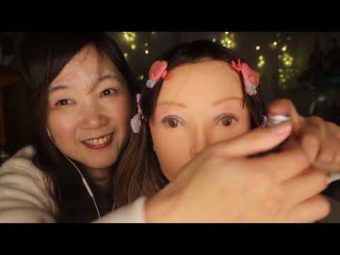 ASMR フェイスマッサージ、かっさ、コロコロで冬の疲れ取ります♥ロールプレイ🦄Face massage Role play