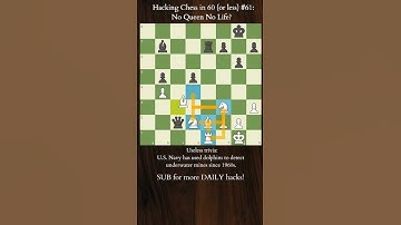Hacking Chess #61 - Queen vs 3 Pieces #shorts #chess #chessshorts #hacks #trend #youtube #chessgame