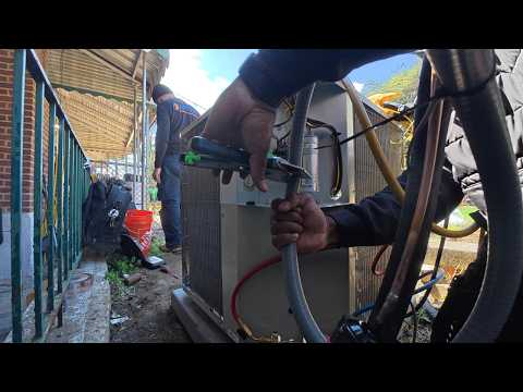 HVAC Condenser Install Start to Finish | 19-Year-Old HVAC Tech in the field
