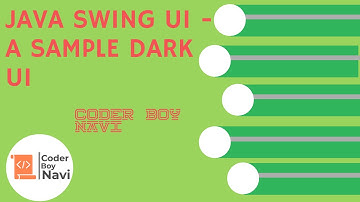 Java Swing UI - A Sample Dark UI    || Coder Boy Navi