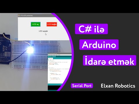 C# ilə program hazırlayaraq Arduinoya qoşulu LED yandırmaq. (USB Serial Port)