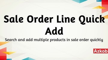 Sale Order Line Quick Add Odoo Module