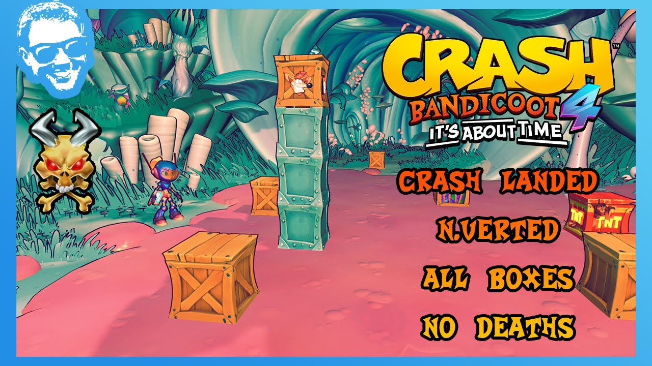 Crash Landed (N.Verted) Full Walkthrough No Deaths All Gems