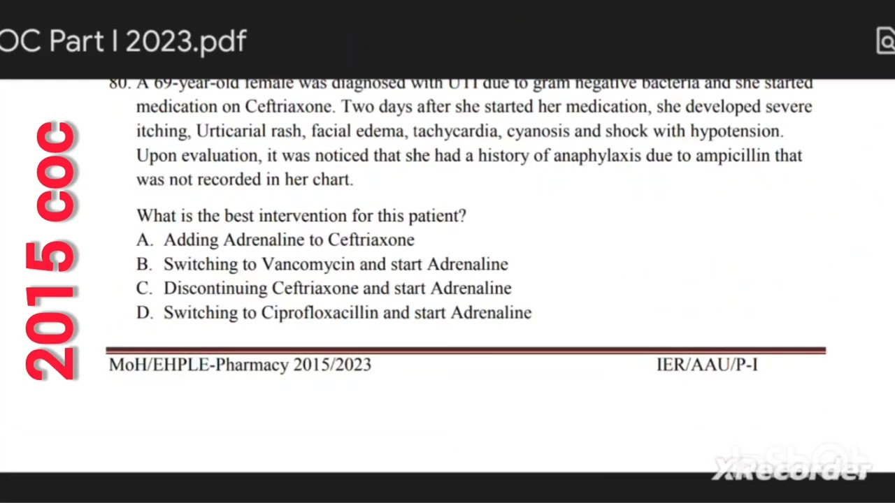 2015  COC part 4 /LAST /EXIT EXAM FOR PHARMACY