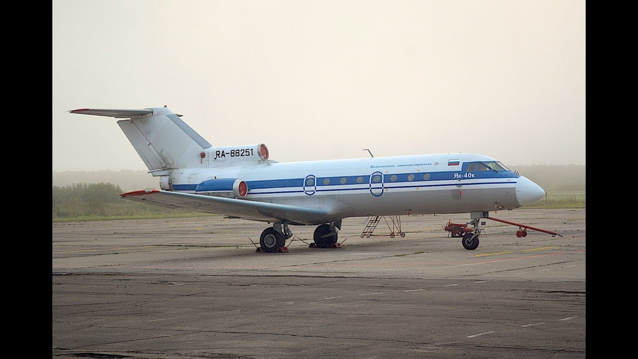 Yakovlev YAK-40K - the classic trijet of Vologda Air Enterprise in
