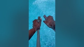 How to charge garden hose for suction - remove mustard algae and dirt deposits