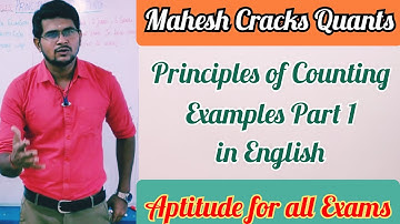Principles of Counting Examples in English | Mahesh Cracks Quants | Aptitude in English