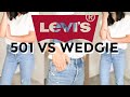 LEVIS 501 vs WEDGIE FIT JEANS TRY-ON & REVIEW / Petite Denim Jeans!