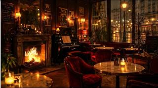 Paris Rain Jazz ☕ Smooth Coffee Shop Ambience for Relaxing, Study & Deep Focus