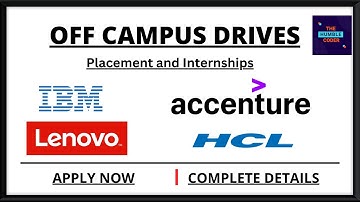 IBM || Lenovo || HCL || Accenture hiring || 2020-2024 Batch || Salary 4-8LPA || Apply Now
