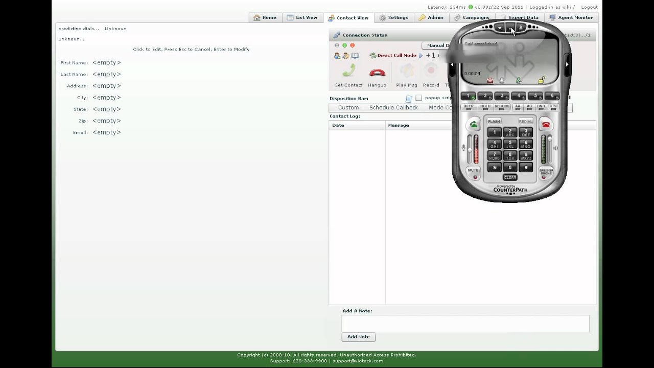 Making Manually Dialed Calls on the Predictive Dialer