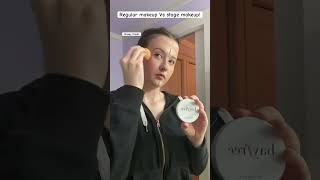 Regular Vs Stage makeup!! #actinglife #acting #makeuptutorial #makeup #theatre #stage