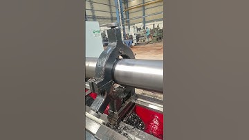 3 meter long shaft turning on cnc turning machine#cncsoftware #viralvideo  #welding #lathemachine