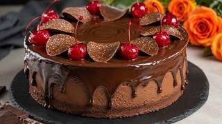 Black Forest Cherry Cake in a new look 🍒🍫 A simple recipe for home