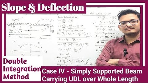 Simply Supported Beam with UDL II Double Integration Method II Slope and Deflection