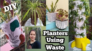 DIY Planters From Waste Materials/Garden Decor ideas