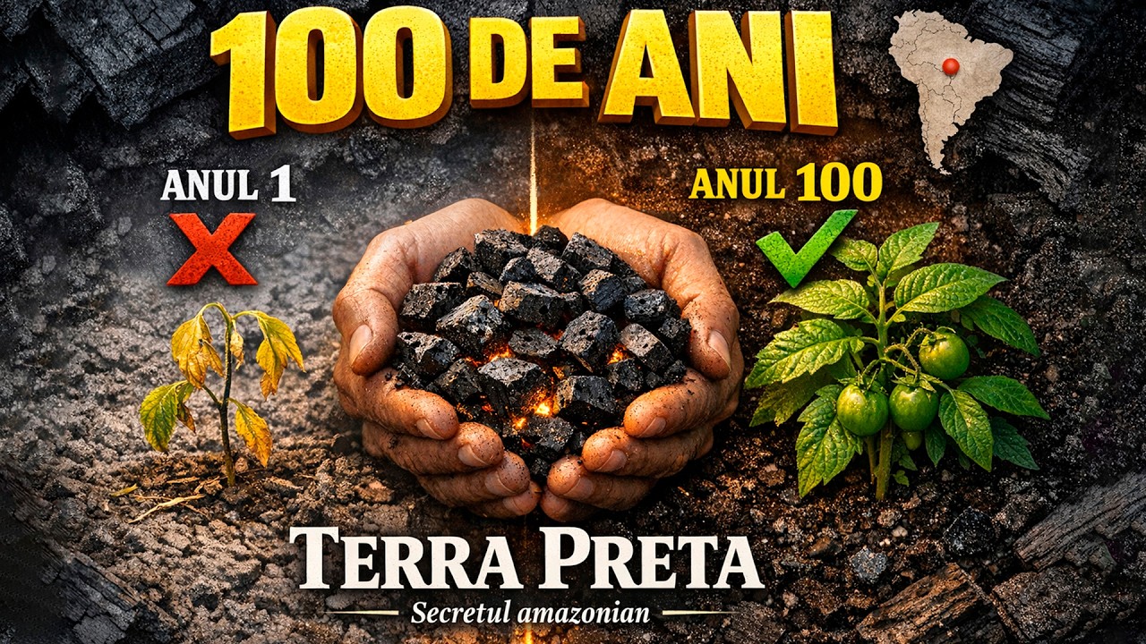 Biocărbune Terra Preta adaugă O SINGURĂ DATĂ  fertilitate a solului pentru 100 de ANI