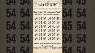 How Many "45" Can You Find? 🔍 | Daily Brain Test 012 #shorts #braintest