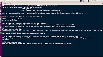 SQL Injection Live Demo