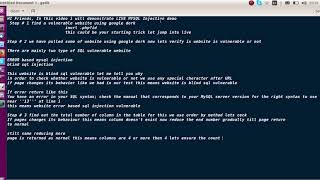 SQL Injection Live Demo