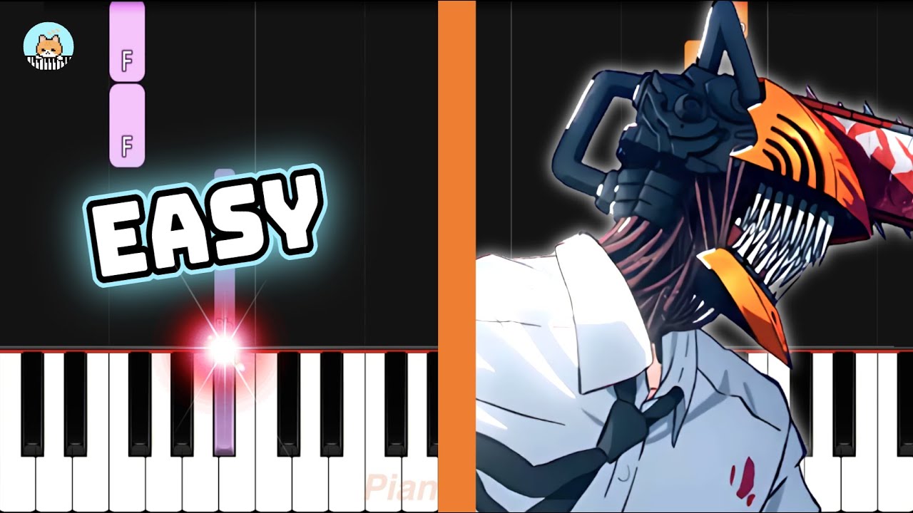 Chainsaw Man OST "edge of chainsaw" EASY Piano Tutorial & Sheet