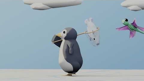 Blender penguin animation