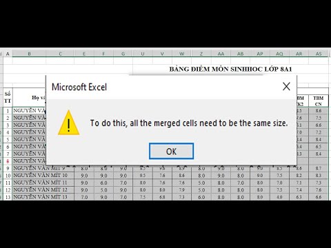Video Cách xử lí Lỗi khi gộp ô (Mergred cells) khi sort dữ... - youtube