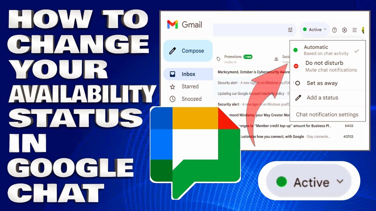 How To Change Your Availability Status in Google Chat [Guide] - YouTube