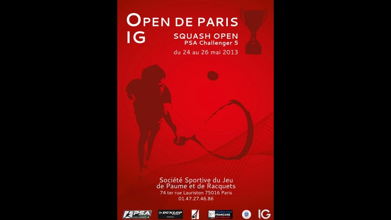 PSA CHALLENGER OPEN DE PARIS IG / ITV du vainqueur Joel Hinds squash recipes