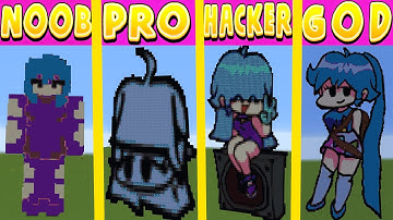 Minecraft Pixel Battle NOOB vs PRO vs HACKER vs GOD FNF Flare-Side GF Sabrina