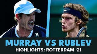 Andy Murray vs Andrey Rublev Extended Highlights | Rotterdam 2021