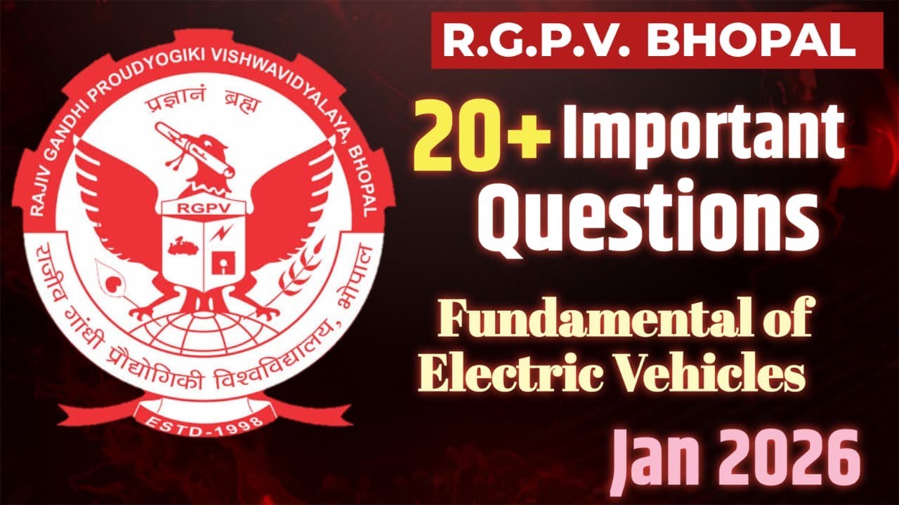 Zdae Fundamentals of Electric Vehicles | Top 20+ Important Questions | RGPV ...