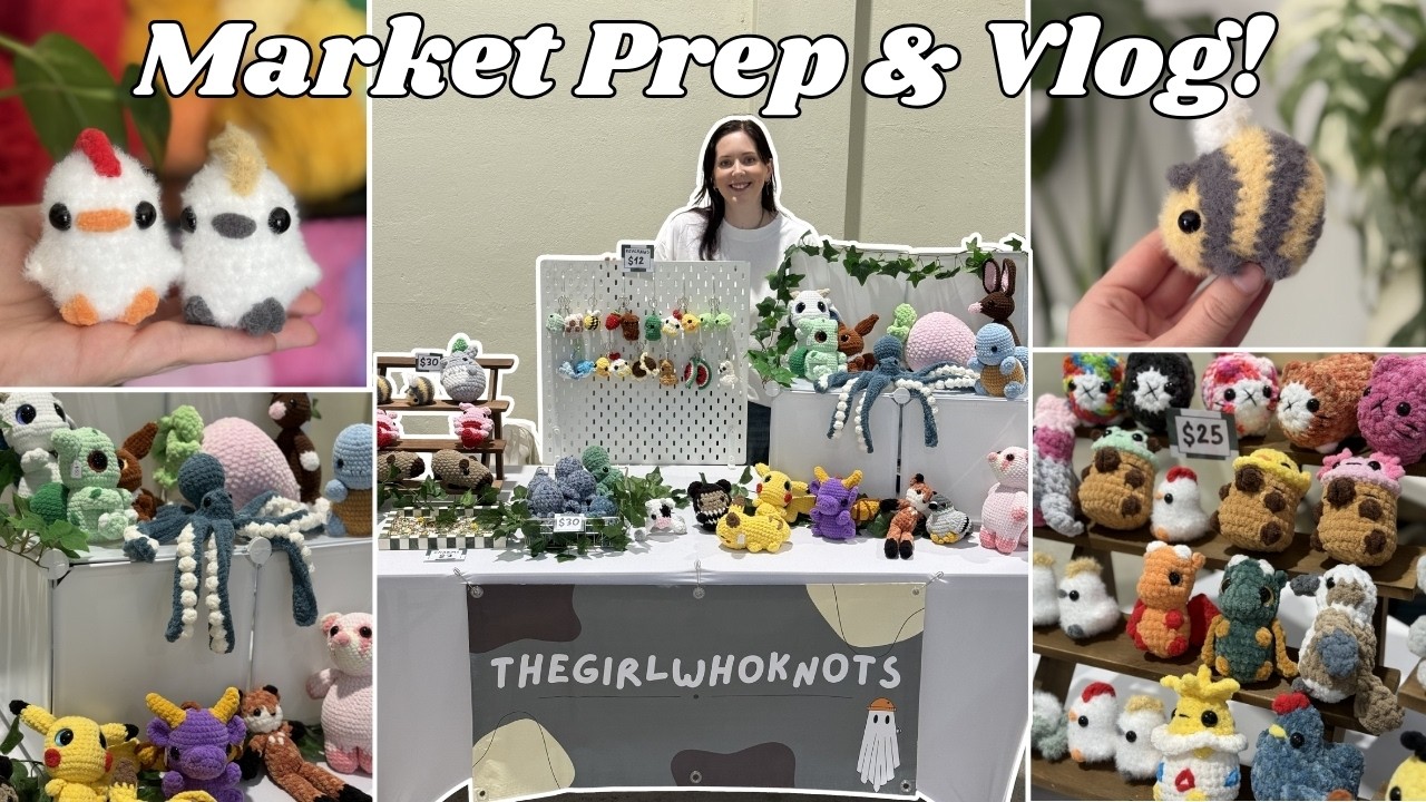 Another Crochet Market Vlog!🌼 How Much I Made & Plushies Sold!