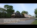 NS Engines #4487 Mid Dp. #4385 NB Autoracks Floyd County, Georgia 4/18/24