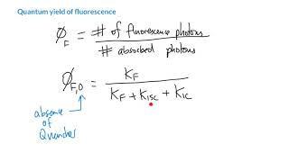 Quantum yield of fluorescence