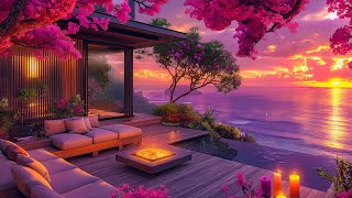 Mellow Jazz Music On The Beach Balcony - Soothing Jazz Melodies And Ocean Waves For Relaxation