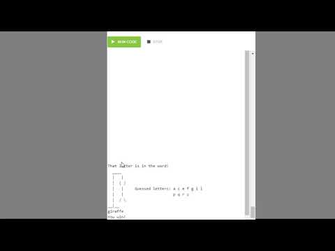 Hangman - My first game