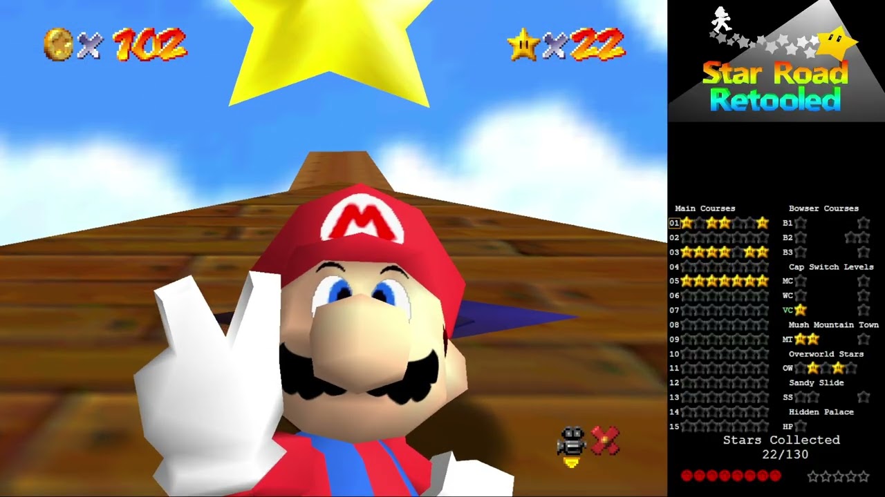 Super Mario Star Road Retooled #03 ⭐ Course 1: Bob Omb Island + Bowser's Slippery Swamp