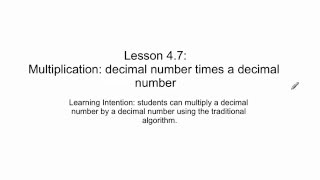 Lesson 4 7: Multiplying decimals