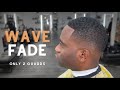 Wave drop fade   haircut tutorial with only 2 guards 